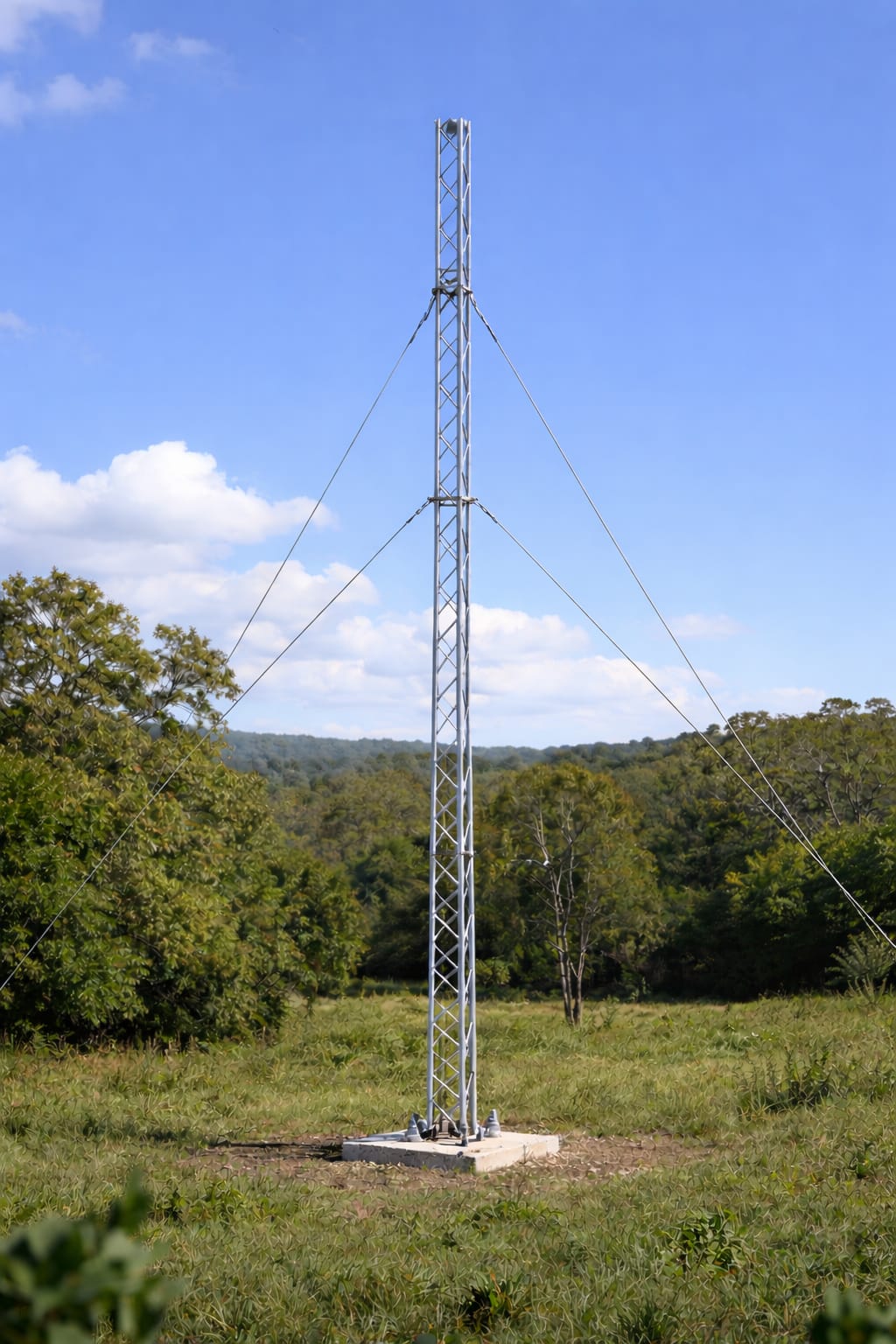 12m Lattice Mast Installation